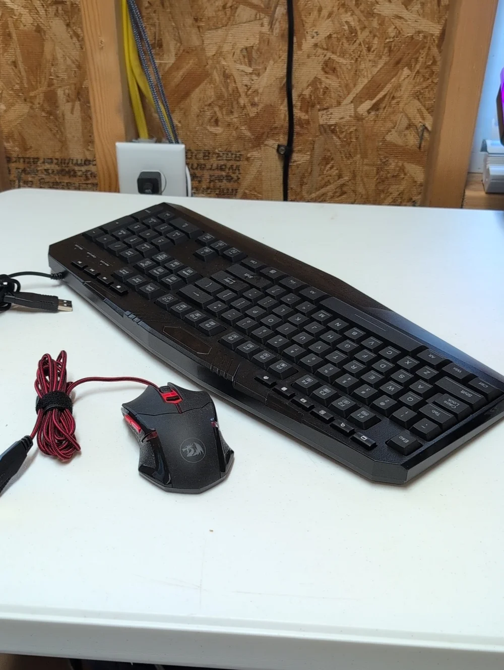 Red dragon Wired Black Keyboard with Black & Red Wired Gaming Mouse Combo. (95)